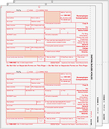 Laser 1099-NEC(non-employee compensation)3 part set